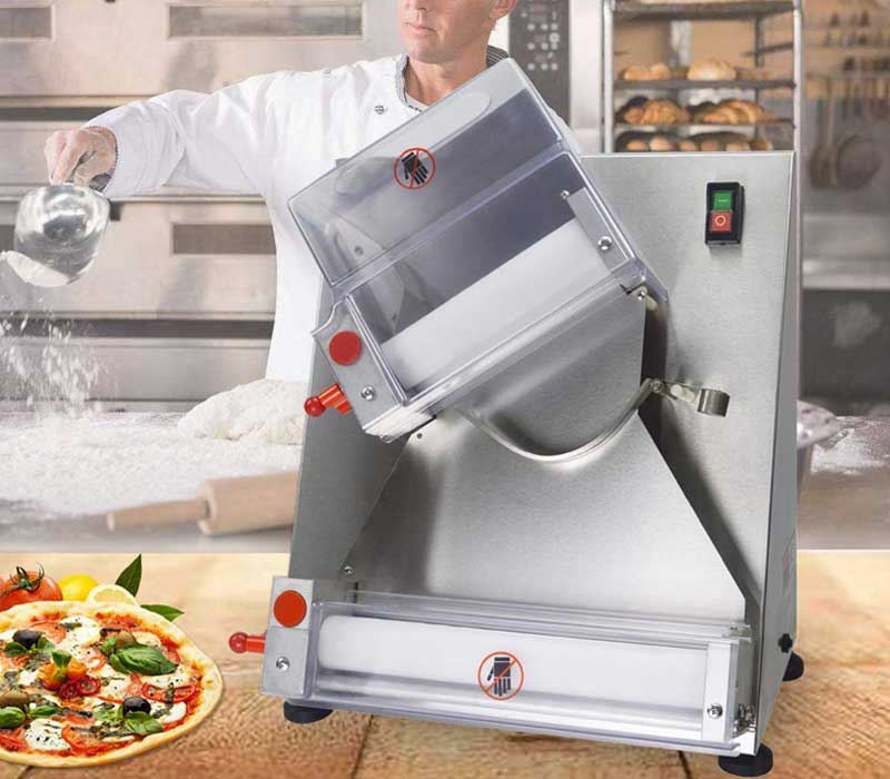 Bread & Pizza Dough Roller Machine Counter Top Unit- Spinning Grillers