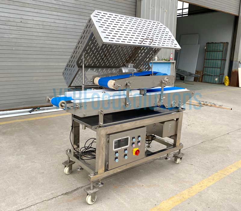 Horizontal slicer chicken breast filleting machine