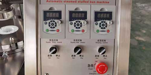 control panel of stuffed bun momo making machine