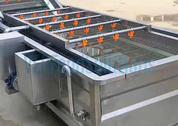 Air Bubble Water Spraying Vegetable Fruit Washing Machine