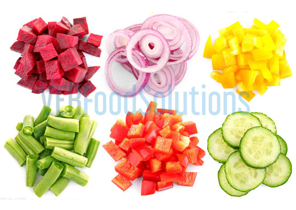 Root vegetable cutting machine strip slice and cube cutting