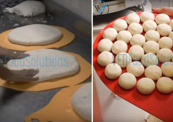 Semi automatic dough divider rounder