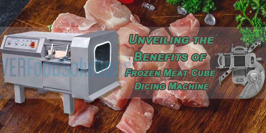 Frozen meat cube dicing machine