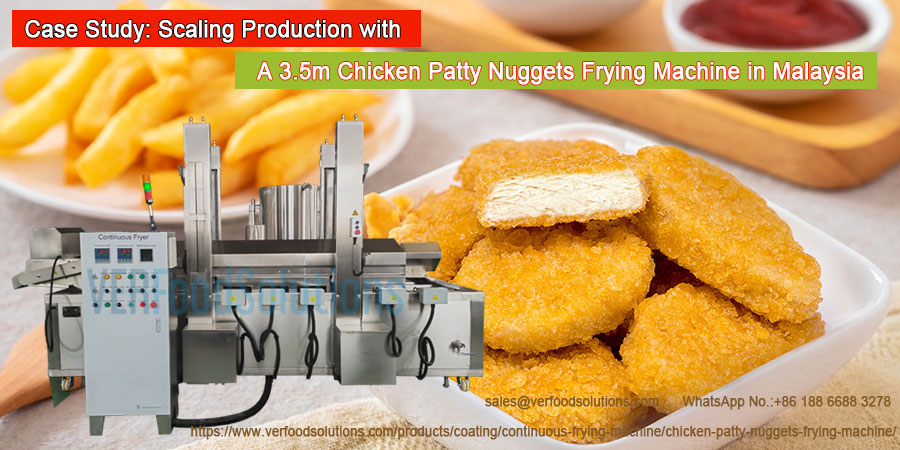 Case Study: Scaling Production with a 3.5m Chicken Patty Nuggets Frying Machine in Malaysia