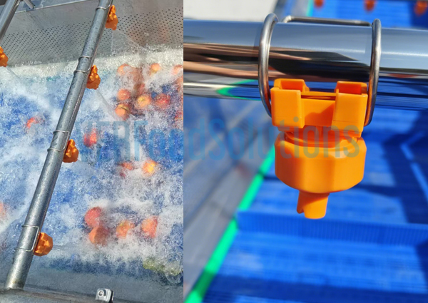 Air Bubble Water Spraying Fruit Vegetable Washing Machine