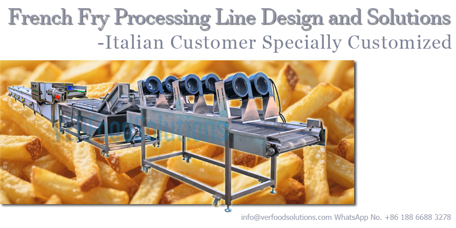 French Fry Processing Line Design and Solutions- Italian Customer Specially Customized