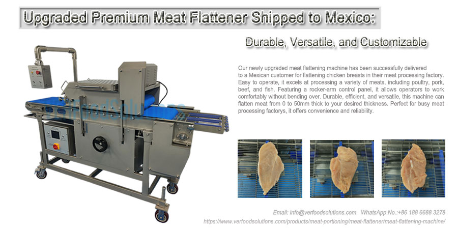 Upgraded Premium Meat Flattening Machine Shipped to Mexico: Durable, Versatile, and Customizable
