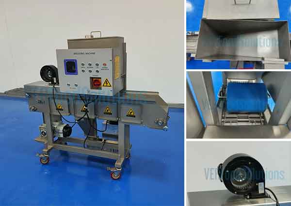 Breading Machine For Preduster Battering Breading Fryer Line