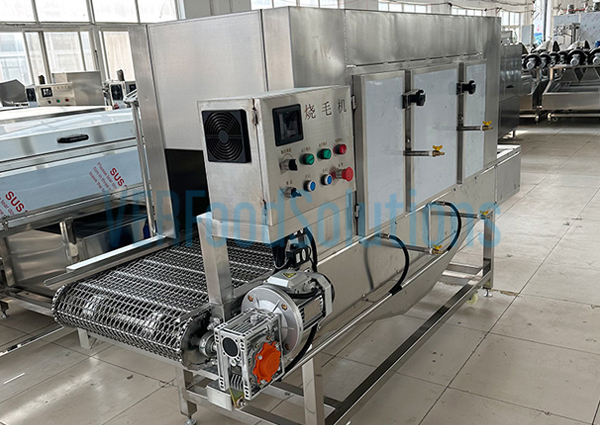 The brush washing machine and gas hair burn machine