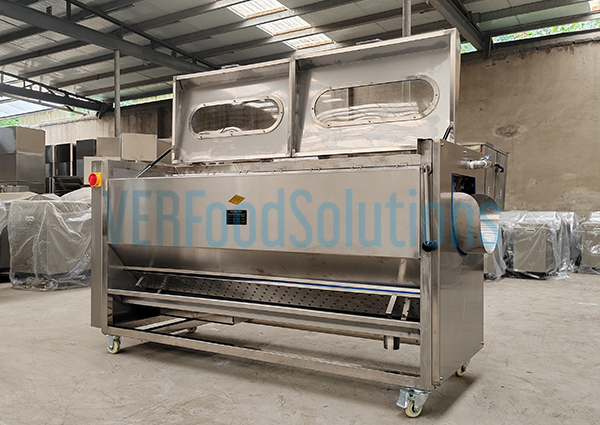 The brush washing machine and gas hair burn machine