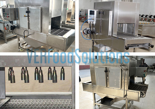 The brush washing machine and gas hair burn machine