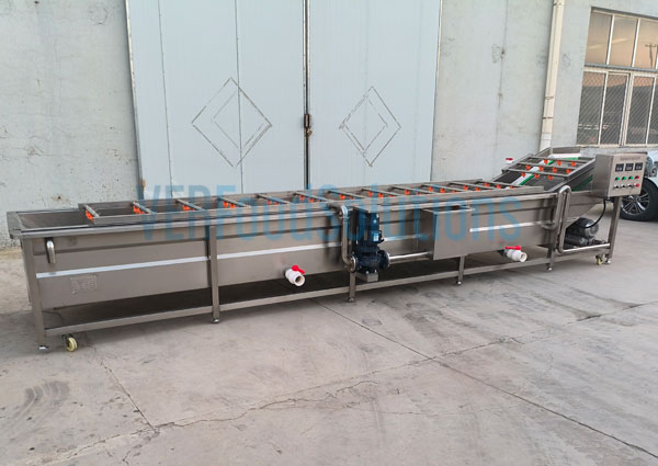 Air Bubble Water Spraying Fruit Vegetable Washing Machine