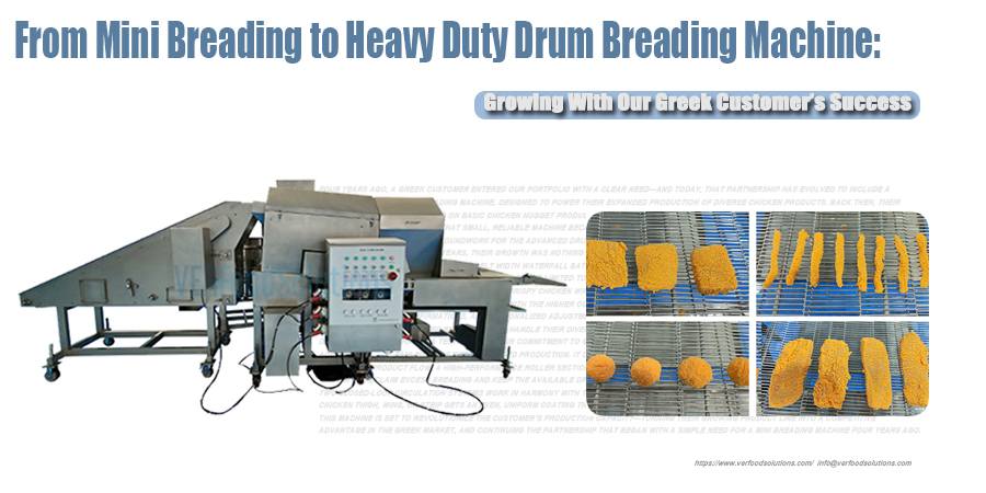 From Mini Breading to Custom Drum Breading Machine: Growing With Our Greek Customer’s Success