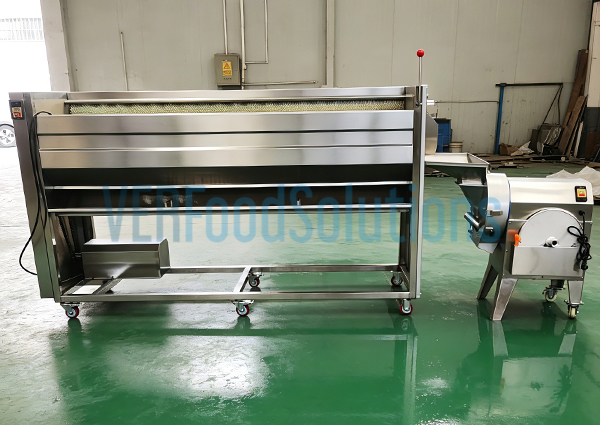 Potato Brush Peeling and Cutting Production Line
