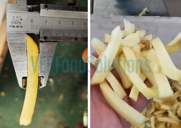 Potato Brush Peeling and Cutting Production Line