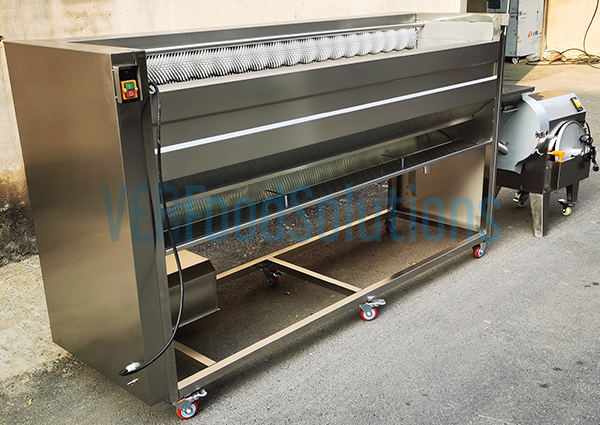 Potato Brush Peeling and Cutting Production Line