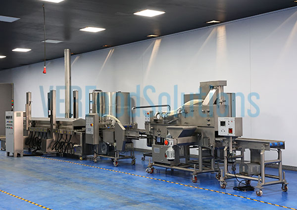 VERFOODSOLUTIONS Orange Chicken Flouring Battering Frying Line: From Manual to Automated with Mexico Client