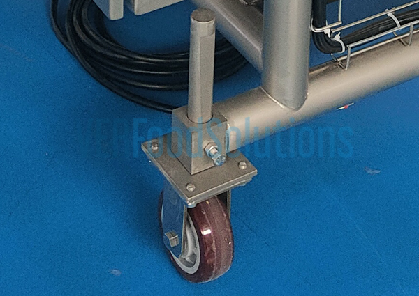 Meat flattening machine, waterfall battering machine, and breading machine