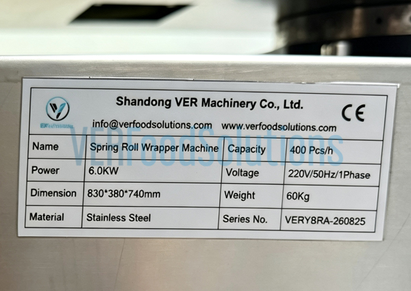 automatic spring roll wrapper machine